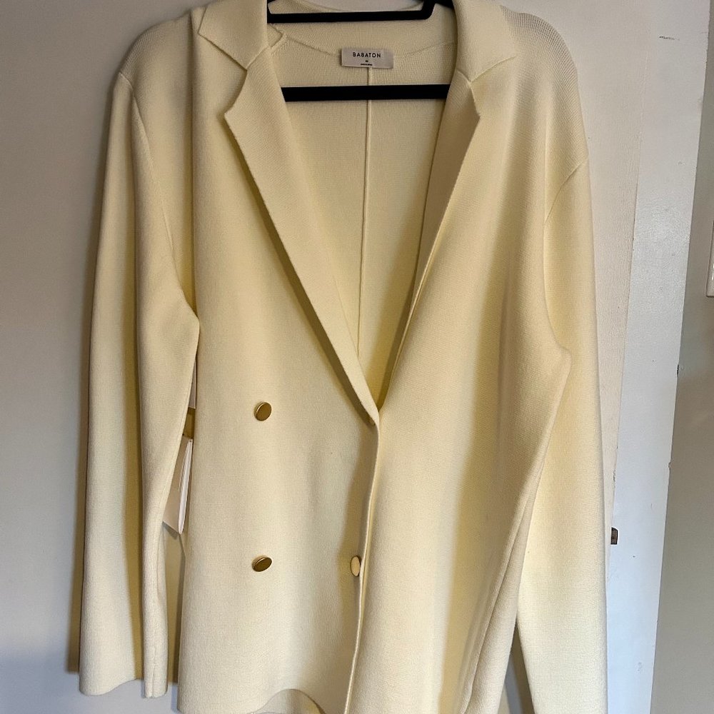 NWT Aritzia Babaton Cover Cardigan Knit double-breasted blazer
